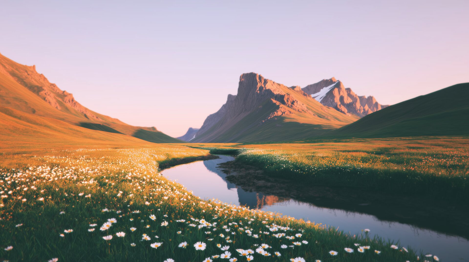 Mountain river landscape